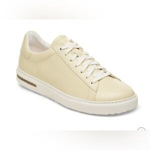 Butter yellow bend low leather Birkenstock sneakers